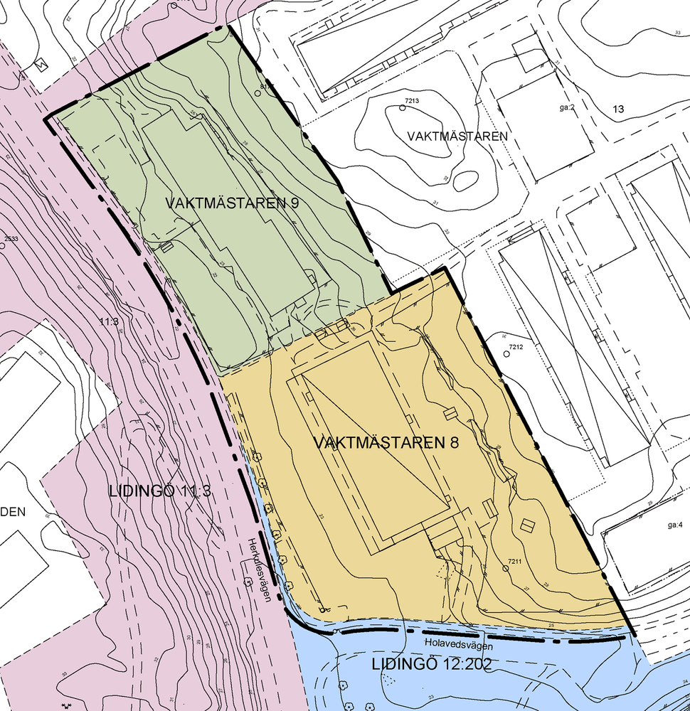 Fastigheter inom planområdet.
