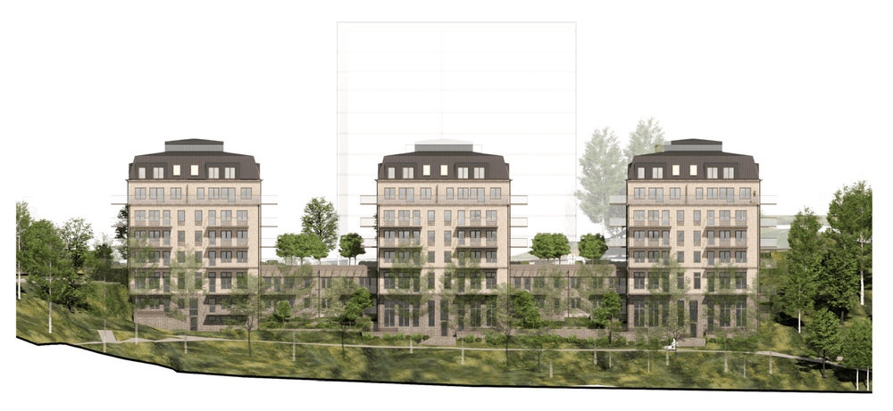 Fasad mot sydost. Bild: Lindberg Stenberg Arkitekter.