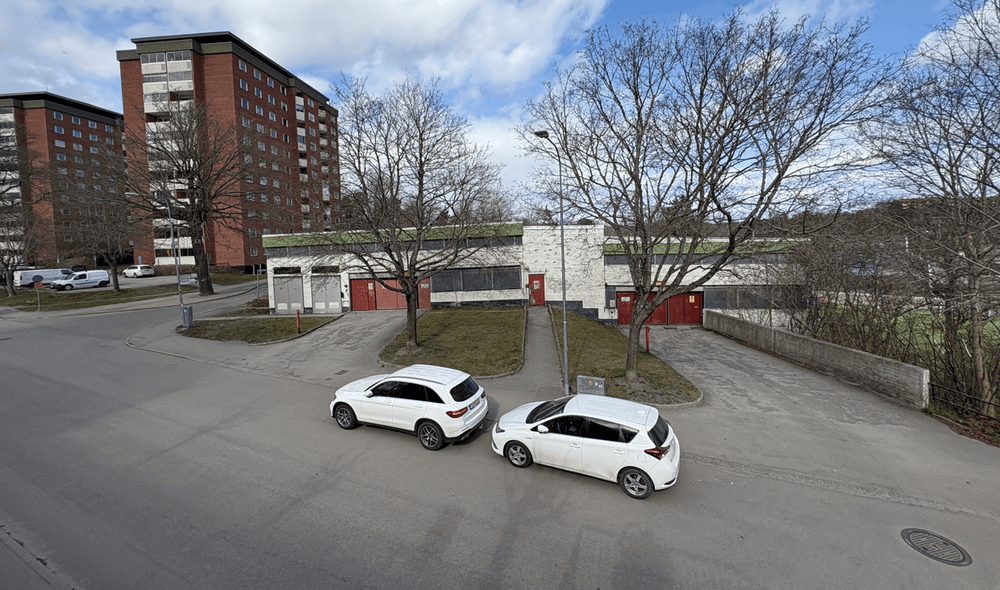 Parkeringshuset sett från söder. 